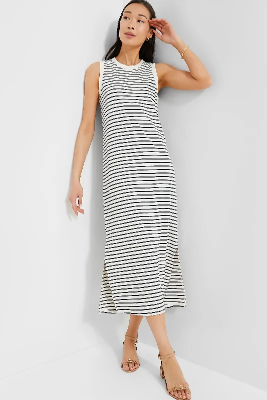 Unbeatable Offer Navy Stripe Sleeveless Gio Maxi Dress