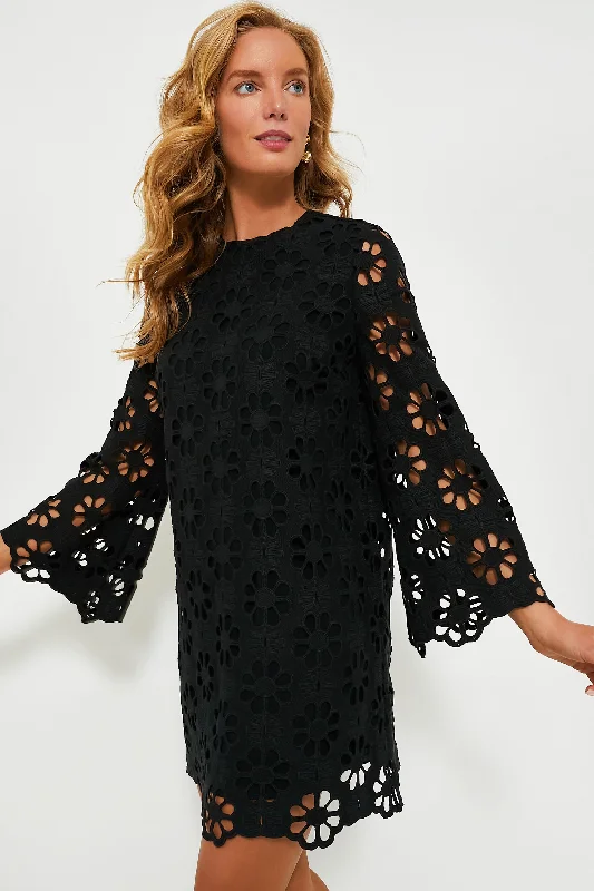Weekend Flash Deals Noir Eyelet Hutton Mini Dress