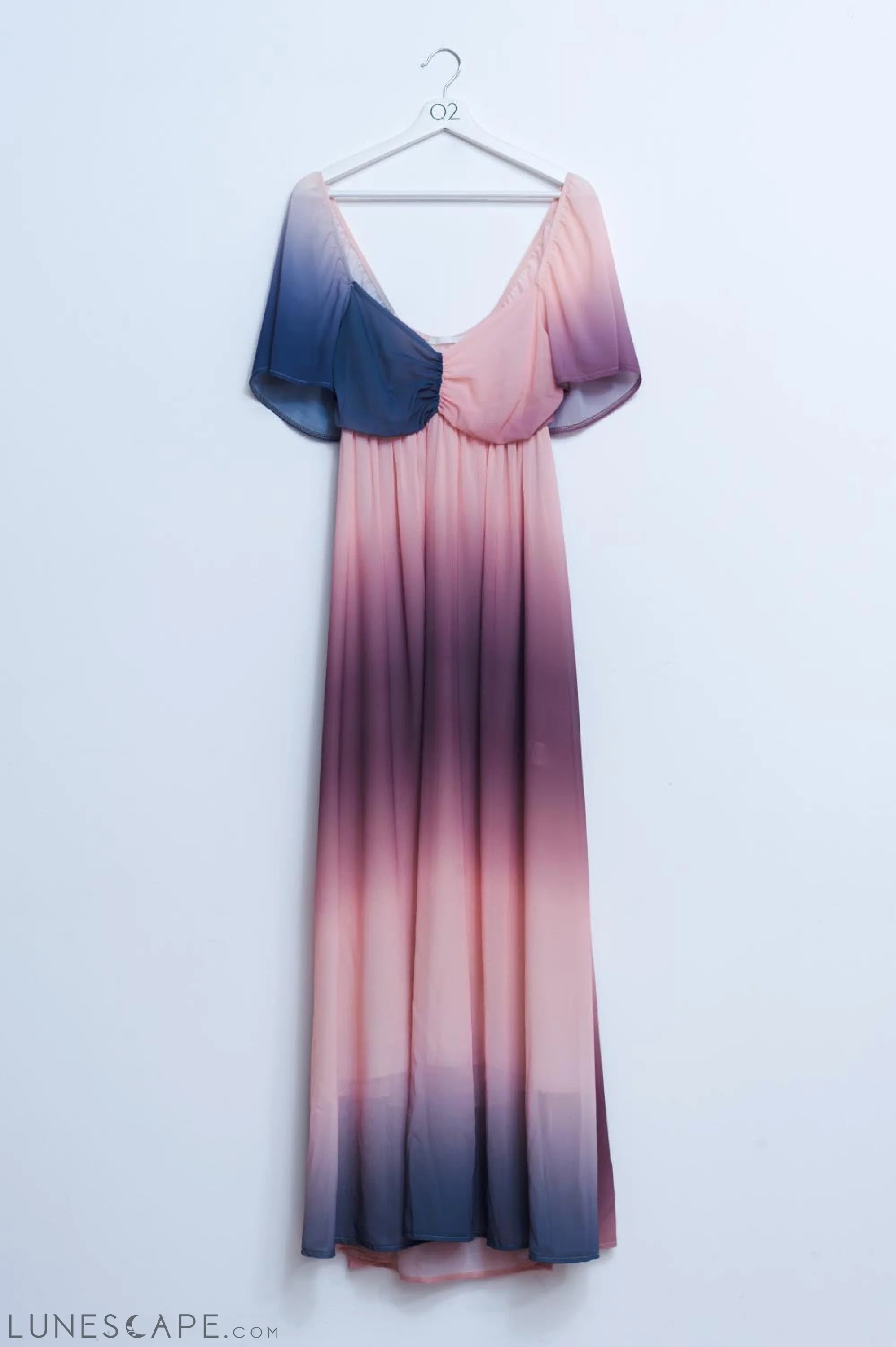 Weekend Savings Mania Ombre Sweetheart Maxi Dress in Beige