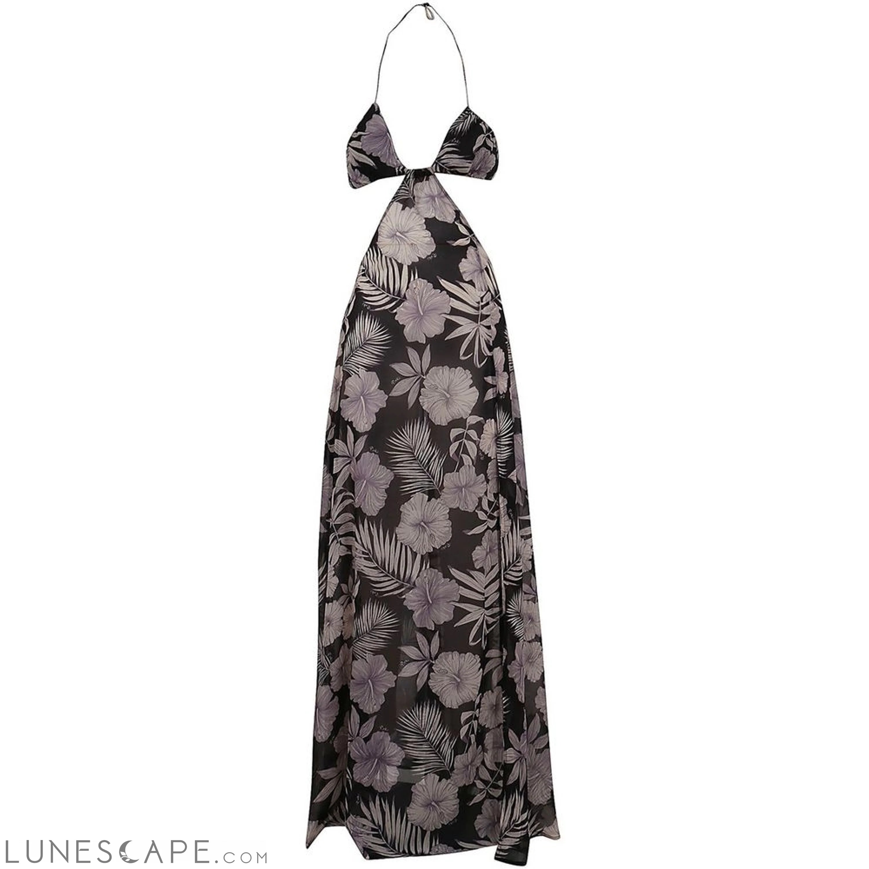 Price Cut Alert PINKO Floral Elegance Maxi Dress with Split Detail