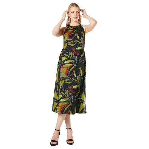 Weekend Sale Day Principles Womens/Ladies Abstract Mesh Halter Neck Midi Dress