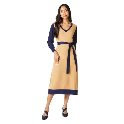Weekend Closeout Deals Principles Womens/Ladies Tipped Knitted Belt Midi Dress