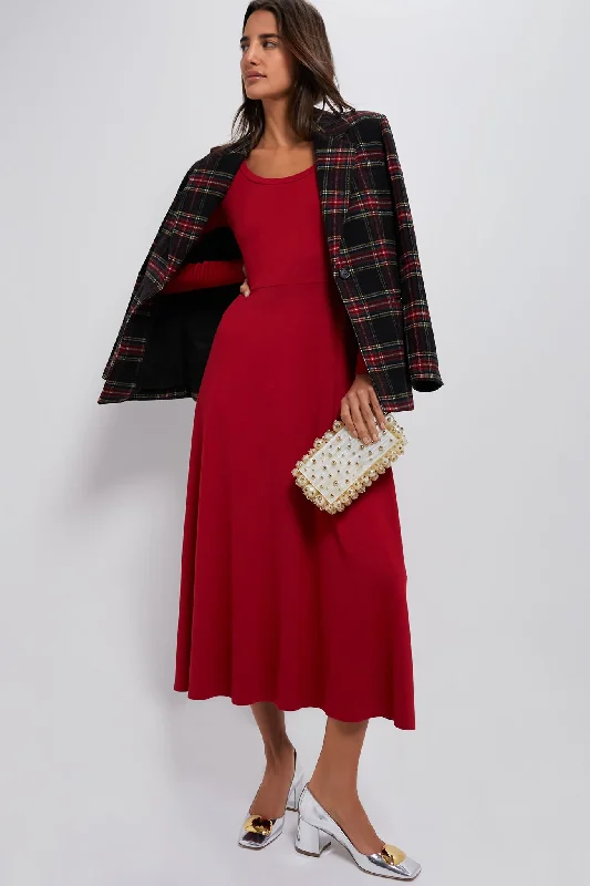 Weekend Markdowns Red Long Sleeve Sara Maxi Dress
