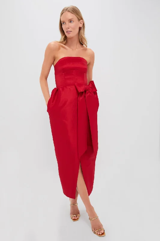 Weekend Deals You’ve Been Waiting For Red Taffeta Ava Maxi Dress