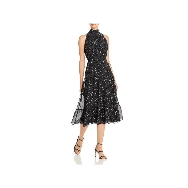 Big Discount Event Sam Edelman Women's Astro Print Mock Neck Midi Dress Black Size 10 Big Discount Event Sam Edelman Women's Astro Print Mock Neck Midi Dress Black Size 10