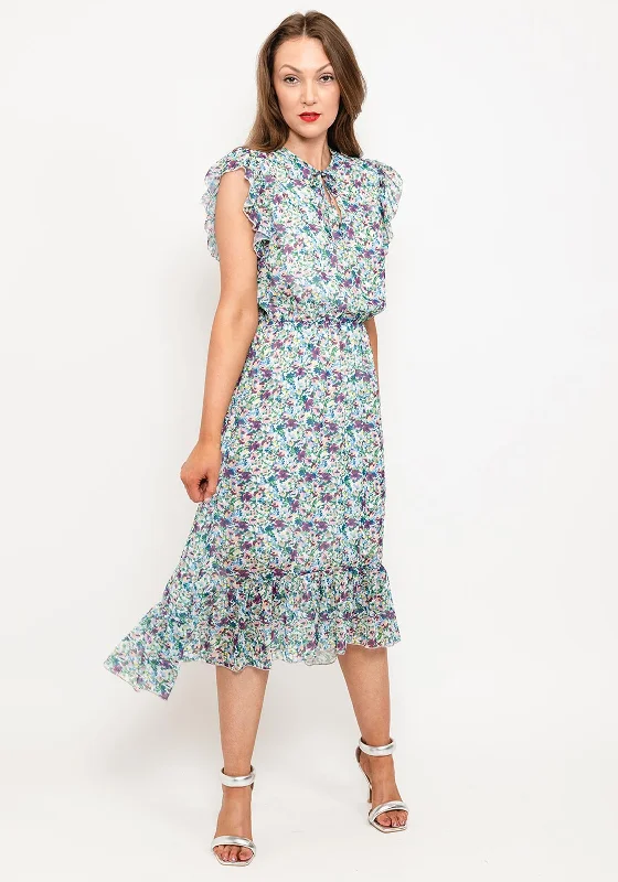Weekend Shopping Deals Seventy1 Ditsy Floral Ruffle Midi Dress, Multi