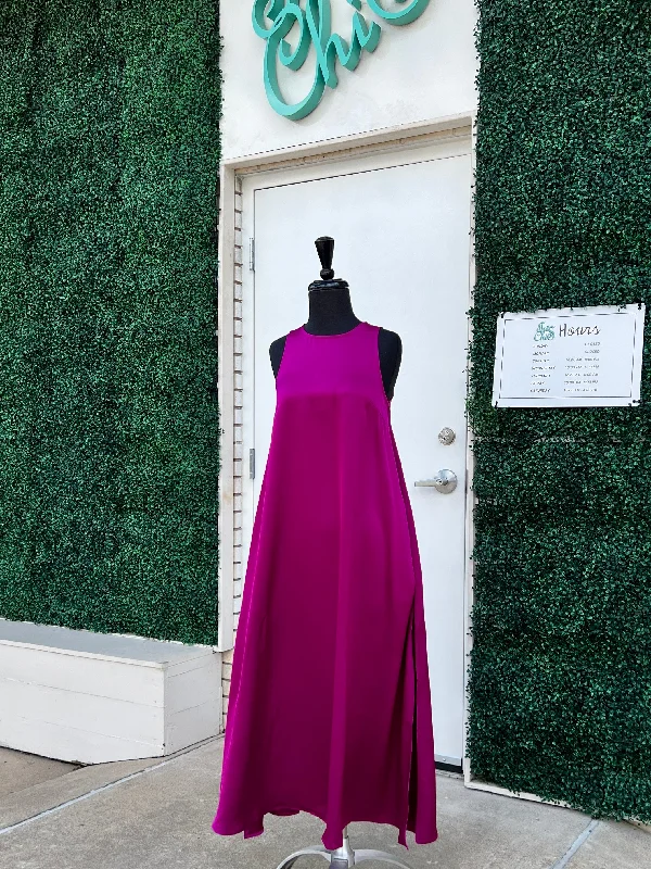 Weekend Big Savings A-Line Satin Maxi Dress