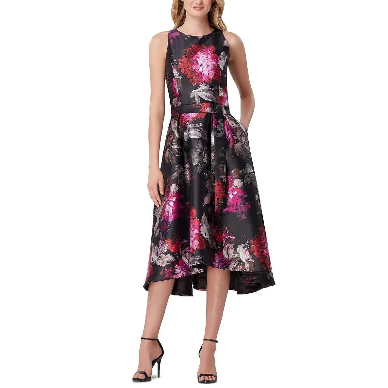 Weekend Clearance Event Tahari ASL Women's Mikado Floral Fit & Flare Midi Dress Black Pink Size 2 Weekend Clearance Event Tahari ASL Women's Mikado Floral Fit & Flare Midi Dress Black Pink Size 2