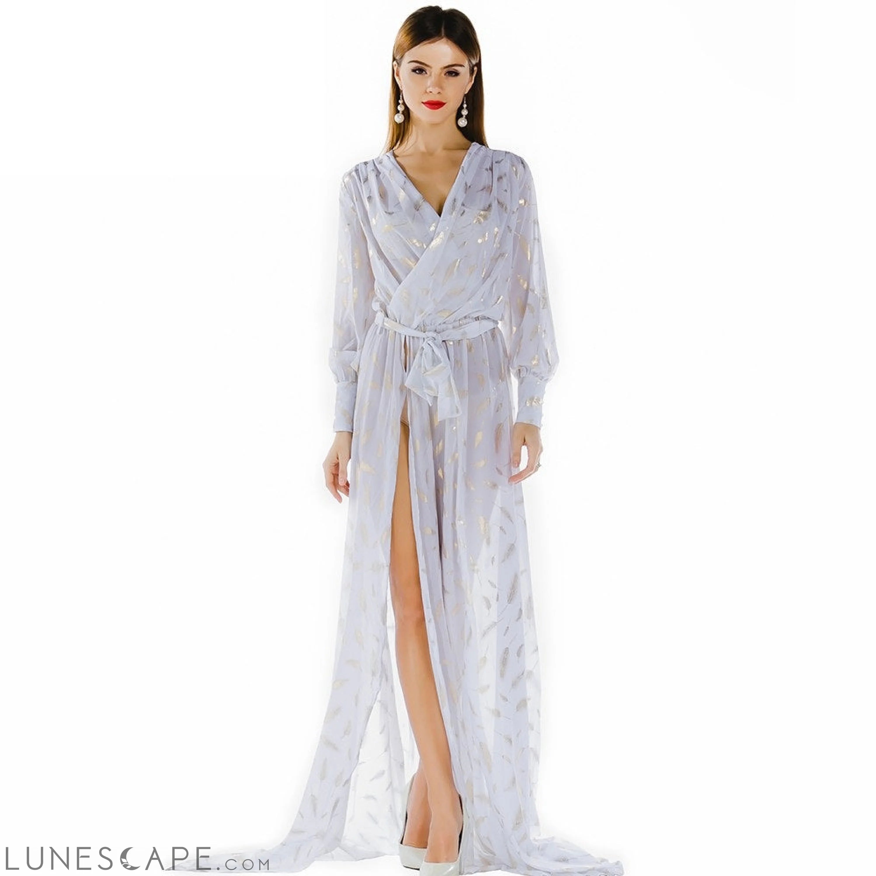 Unbeatable Bargains White Sexy See Thru Maxi Dress