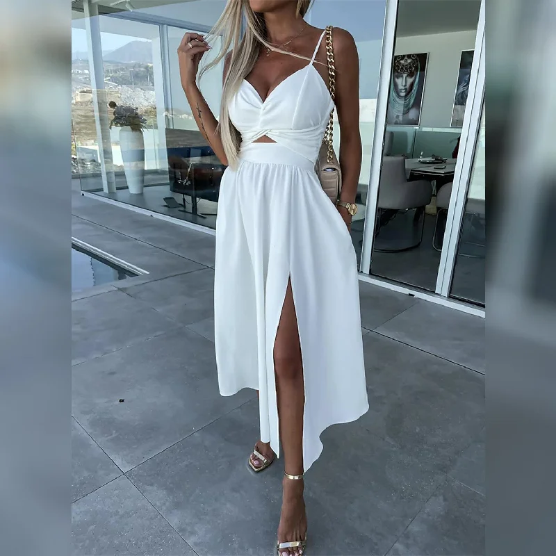 Offer of the Day Women‚Äòs Split Cut Out Midi Dress