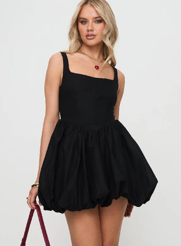 Weekend Bargain Bonanza Alcott Bubble Hem Mini Dress Black