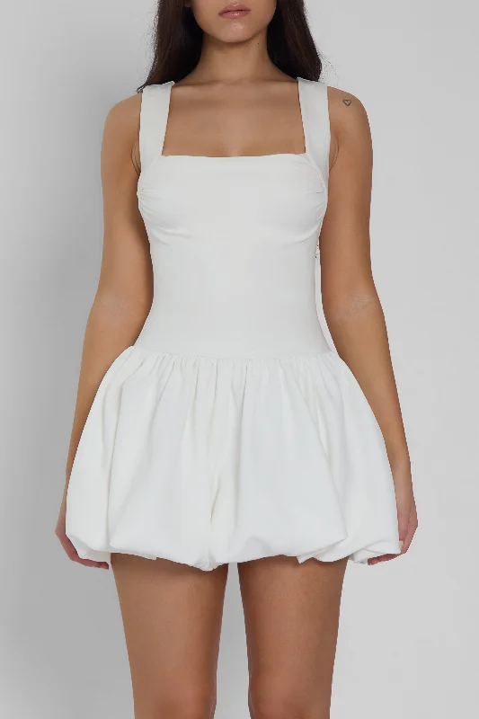 Weekend Flash Offers Bisou Bubble Knit Mini Dress - White