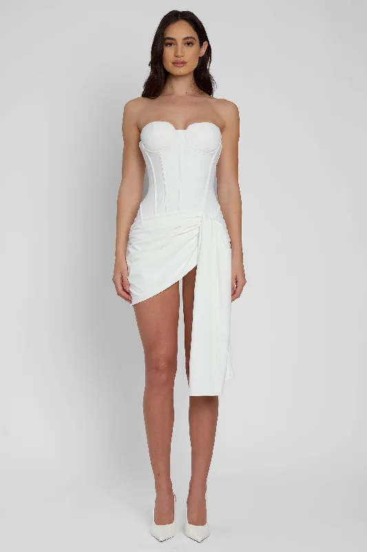 Flash Price Drops Capri Bustier Corset Draped Mini Dress