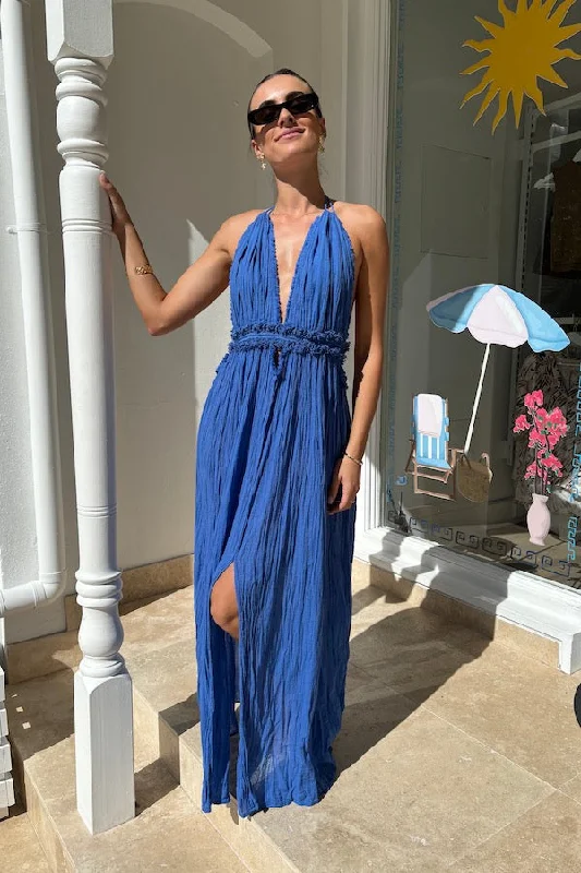 Weekend Shopping Madness Lefkothea Dress Royal Blue