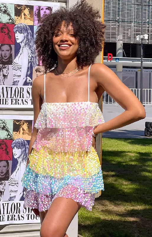 Weekend Flash Offers Darcy Rainbow Sparkle Mini Dress