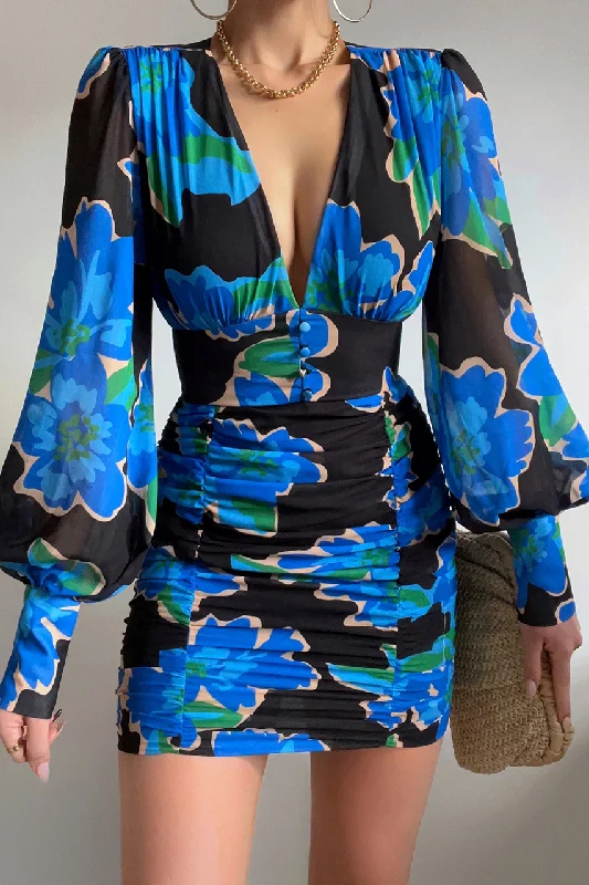 Massive Discounts Elle Mini Dress - Angel Blue