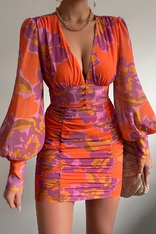 Exclusive Deals Elle Mini Dress - Orchid Orange