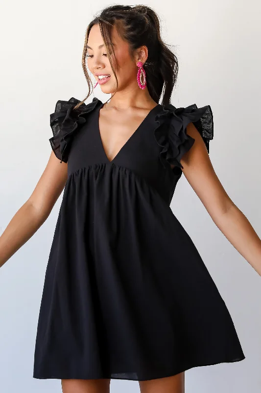 Weekend Offers and Savings Ideally Sweet Black Romper Dress