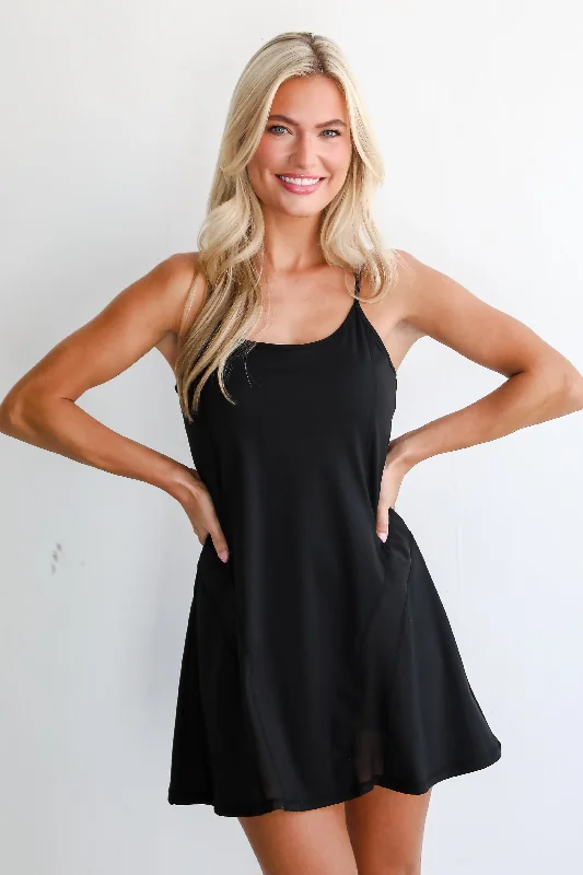 Weekend Buy More Save More FINAL SALE - Kickin' It Black Athletic Dress