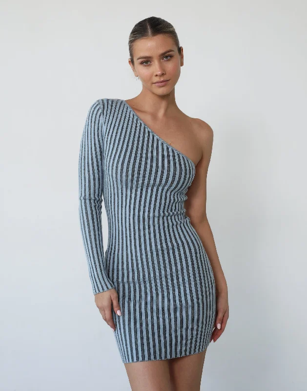 Weekend Shopping Rush Lapis Mini Dress (Blue)