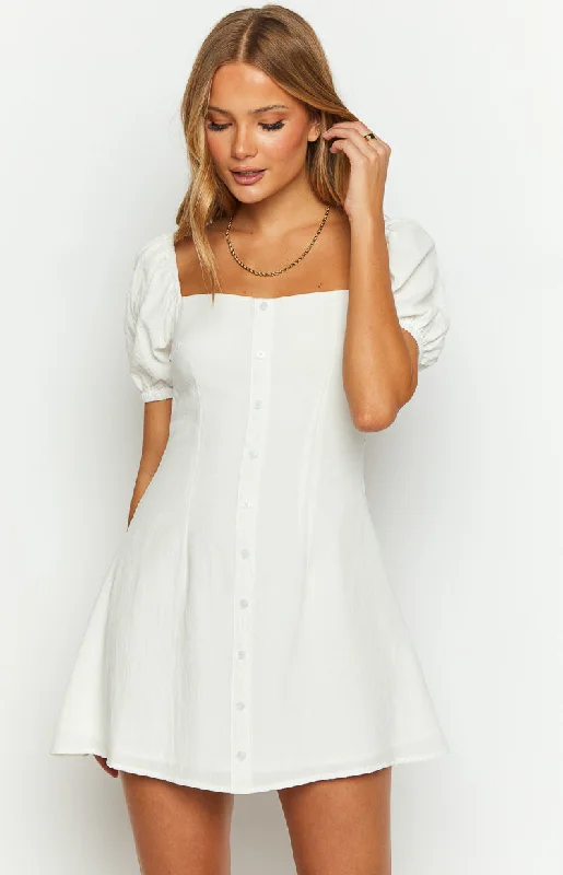 Best Price Guarantee Maysen White Cap Sleeve Mini Dress