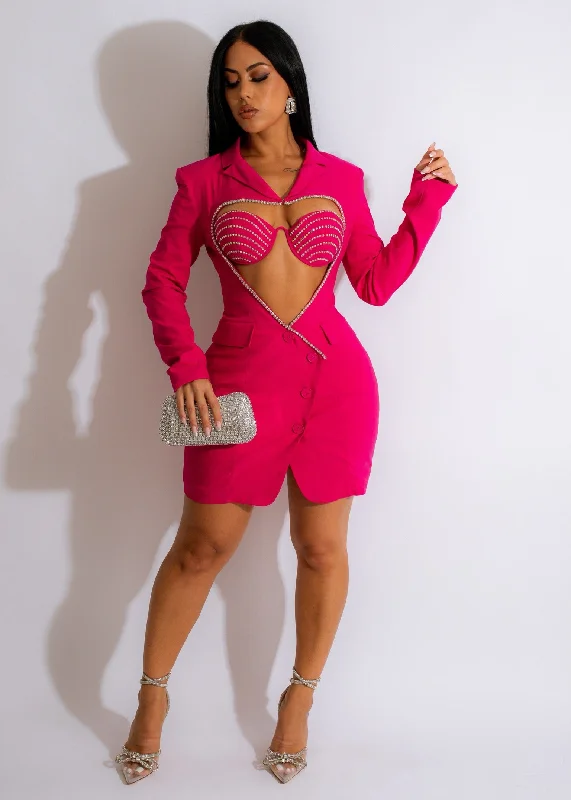 Exclusive Deals Meet And Greet Blazer Mini Dress Set Pink