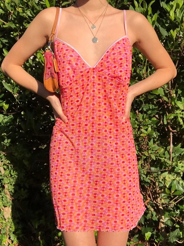 Shop & Save More Mesh Floral Mini Dress