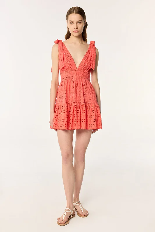 Price Slash Event Mini Dress Cara - Coral