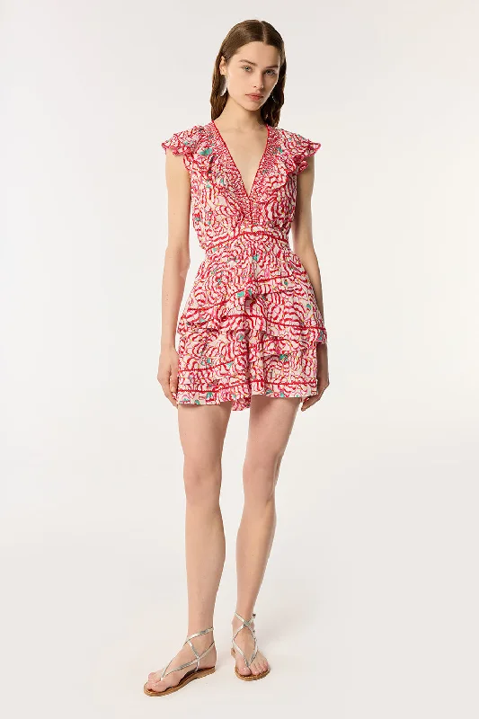 Weekend Markdown Madness Mini Dress Carol - Pink Wings Flower