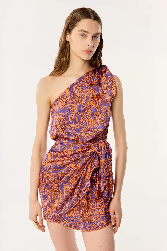 Mini Dress Celie - Purple Pop Tiger