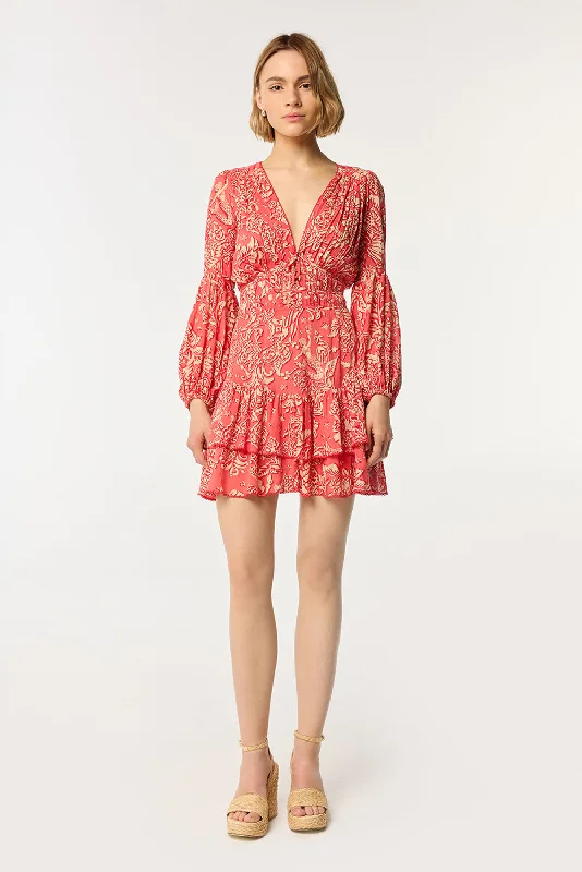 Deal Frenzy Mini Dress Chiara - Pink Oriental Foulard