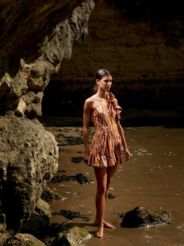 Weekend Price Slash Event Mini Dress Corinne - Orange Bamboo