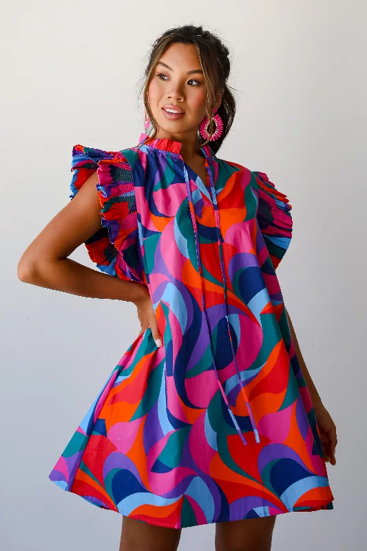 Weekend Super Sale Frenzy FINAL SALE - Most Adorable Blue Ruffle Mini Dress