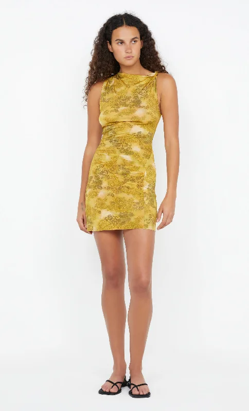 Final Clearance RIANNA MINI DRESS - GOLDEN VINE