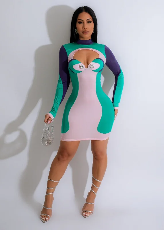 Flash Price Drops So Chic Diamonds Mini Dress Green