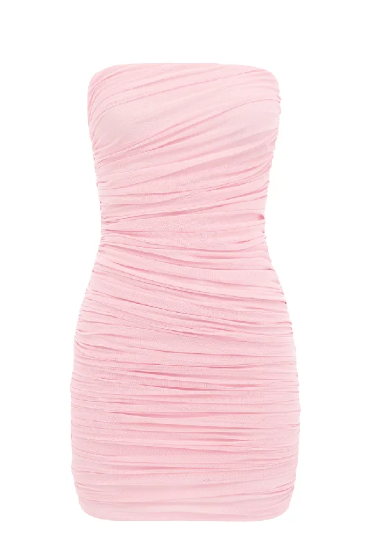 Super Price Slash THE MESH MINI DRESS - PINK