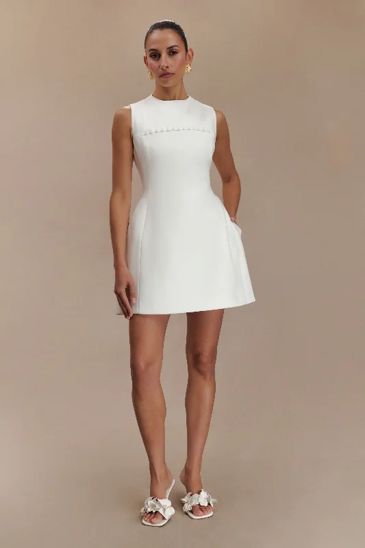 Weekend Shopping Highlights Winona Suiting Mini Dress With Cut Out - White