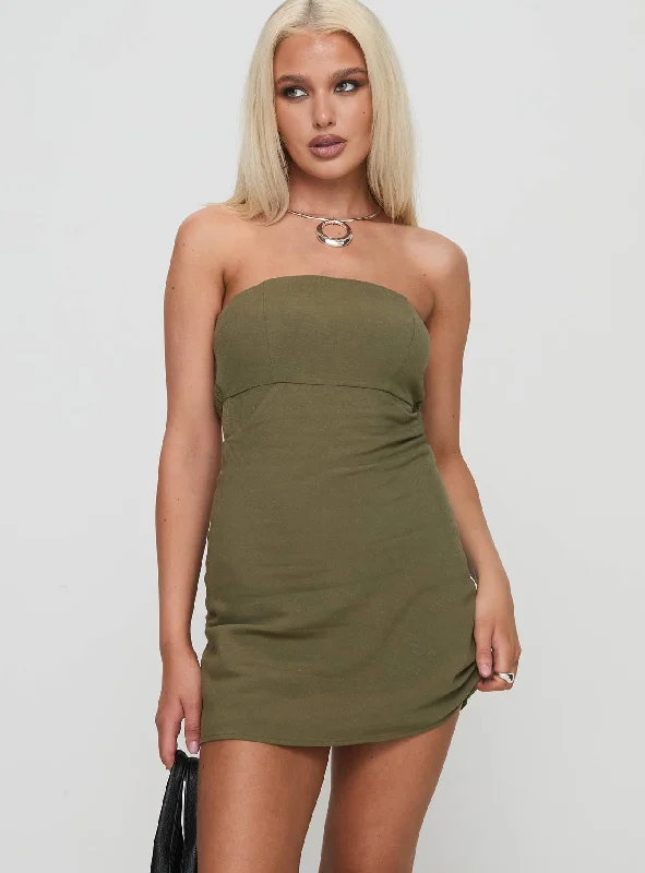 Hurry, Don’t Miss Out Yahir Mini Dress Sage