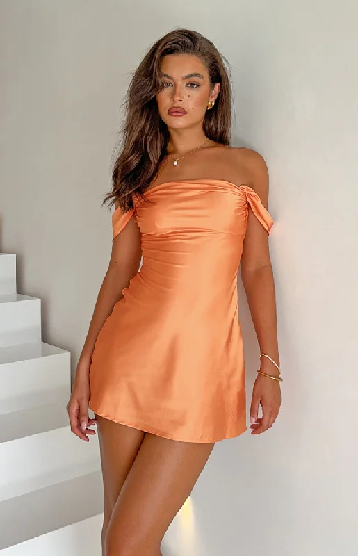 Weekend Markdown Madness Zoella Orange Off The Shoulder Mini Dress