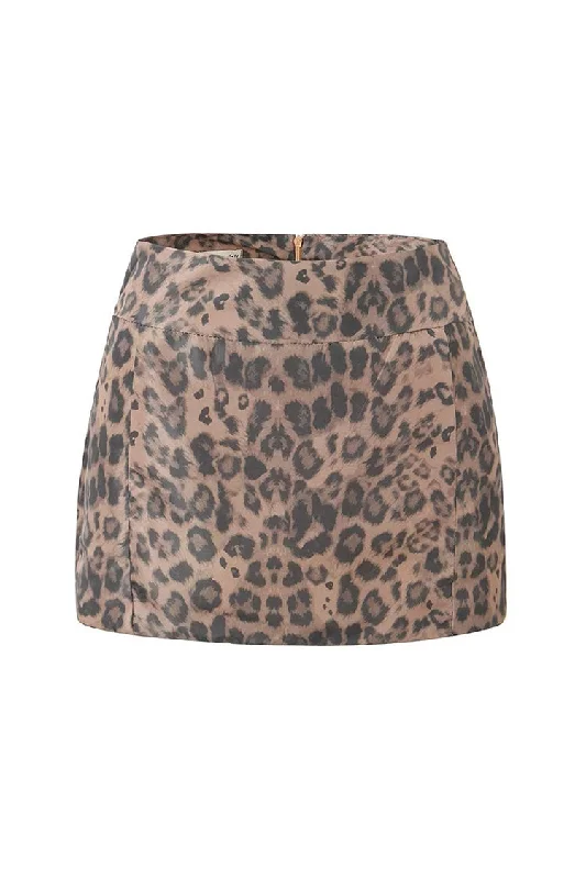 Savings Galore Sexy High Waist Bodycon Hidden Zipper Leopard Print Micro Mini Party Skirt