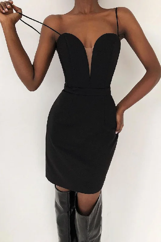 Weekend Exclusive Discounts Sexy Sweetheart Deep V Sleeveless Bodycon Bandage Mini Dress - Black Weekend Exclusive Discounts Sexy Sweetheart Deep V Sleeveless Bodycon Bandage Mini Dress - Black