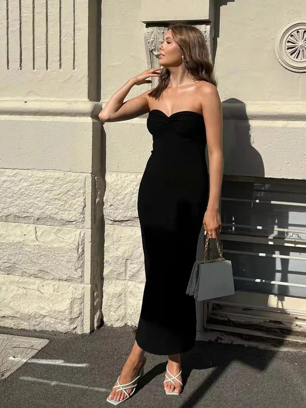 Limited Offer BerryBetty - Ace Stunner Bodycon Slit Long Tube Dress