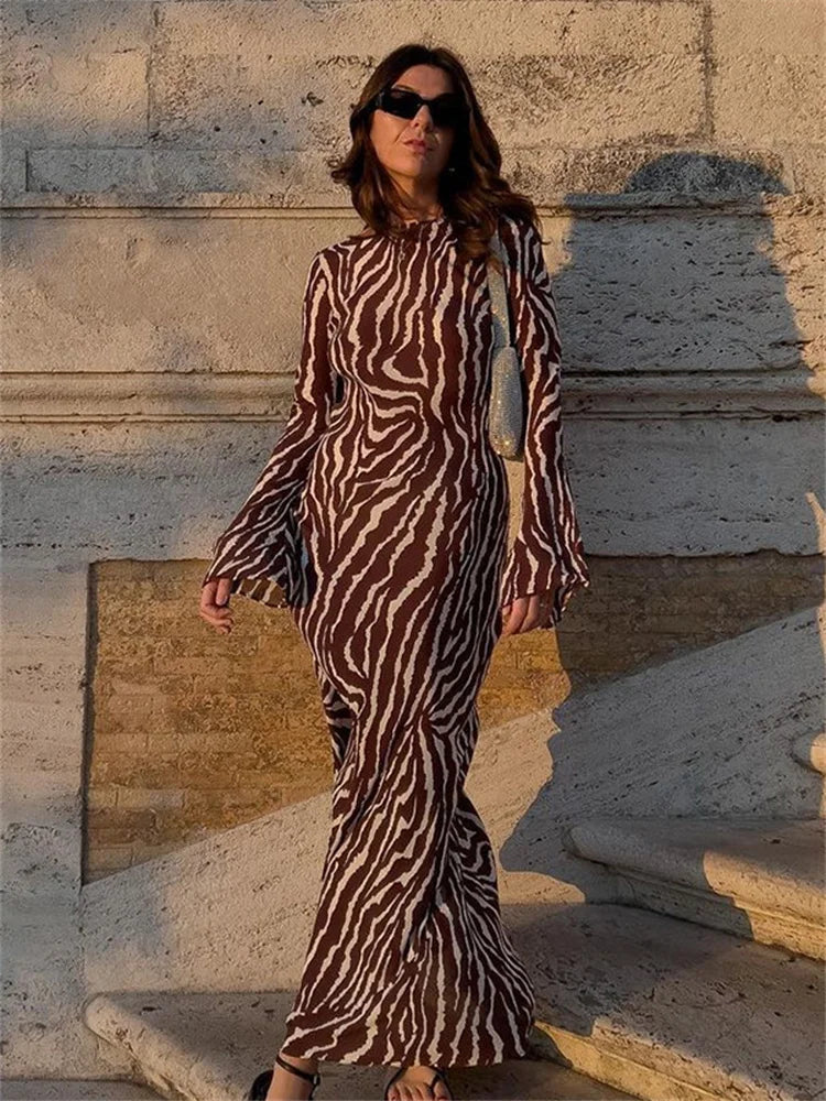 Shop Now, Save More DressBetty - Autumn Sexy Long Sleeve Zebra Print Bodycon Maxi Dress Shop Now, Save More DressBetty - Autumn Sexy Long Sleeve Zebra Print Bodycon Maxi Dress