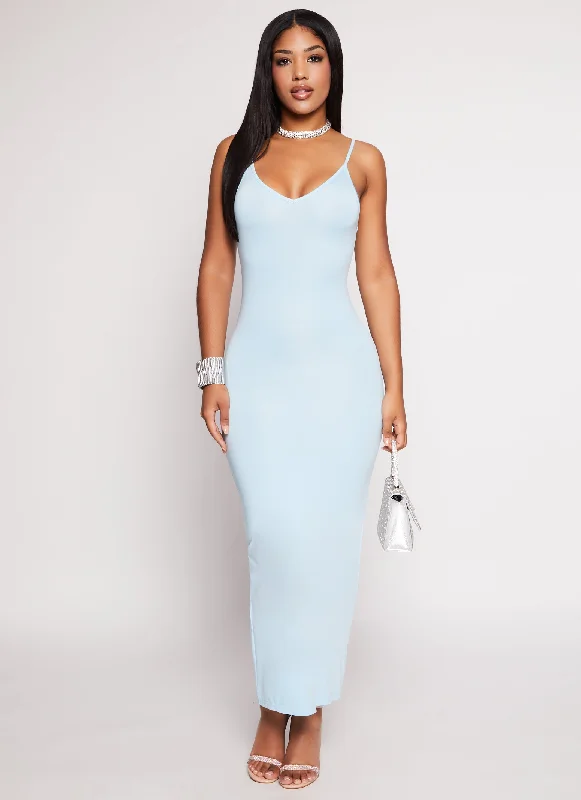 Only for You Daisy V Neck Bodycon Maxi Dress
