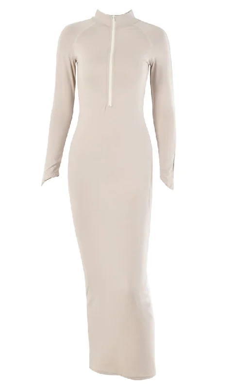 Weekend Closeout Deals Best Choice Long Sleeve Mock Neck Zipper Bodycon Maxi Dress - 2 Colors Available Weekend Closeout Deals Best Choice Long Sleeve Mock Neck Zipper Bodycon Maxi Dress - 2 Colors Available