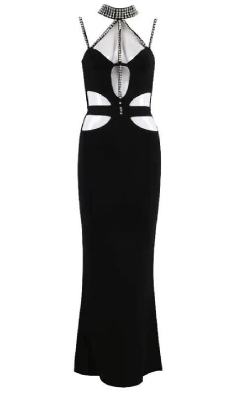 Weekend Shopping Deals Galore Live Forever Black Rhinestone Sleeveless Spaghetti Strap Mock Neck Halter Harness Cut Out Bodycon Bandage Maxi Dress Weekend Shopping Deals Galore Live Forever Black Rhinestone Sleeveless Spaghetti Strap Mock Neck Halter Harness Cut Out Bodycon Bandage Maxi Dress