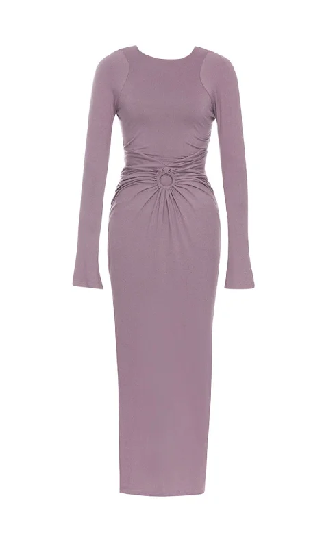 Weekend Sale Marathon LONG-SLEEVED BACKLESS BODYCON MAXI DRESS