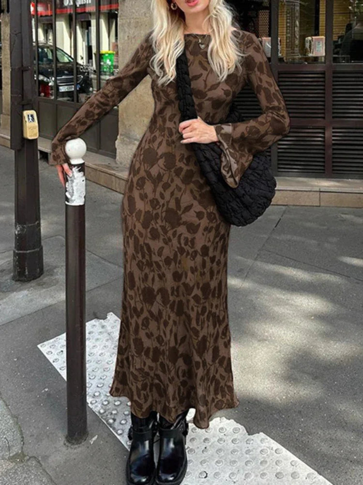 Flash Offer DressBetty - 2024 New Street Slim Retro Print High Waist Femme Bodycon Maxi Dress Flash Offer DressBetty - 2024 New Street Slim Retro Print High Waist Femme Bodycon Maxi Dress