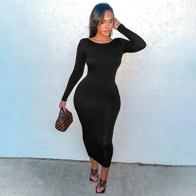 Today’s Flash Sale DressBetty - Sexy Backless Bodycon Elegant Midi Dress