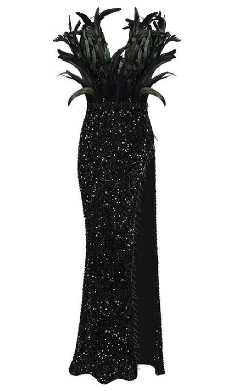 Massive Sale Event Wicked Ways <br><span>Black Sequin Feather Sleeveless V Neck Side Slit Bodycon Maxi Dress</span> Massive Sale Event Wicked Ways <br><span>Black Sequin Feather Sleeveless V Neck Side Slit Bodycon Maxi Dress</span>